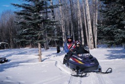 Snowmobiling, near Whitecourt - Photo Credit: Travel Alberta